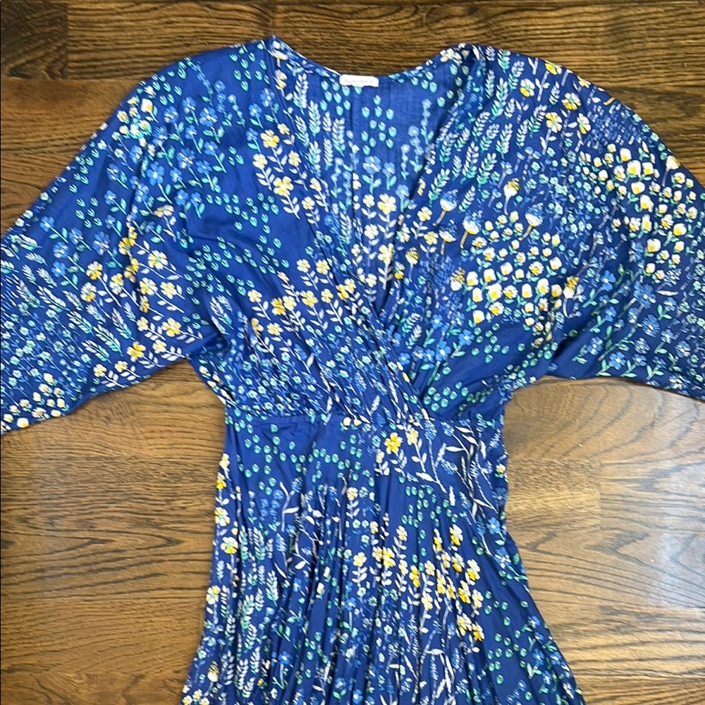 Poupette St. Barth Blue Floral Maxi Dress